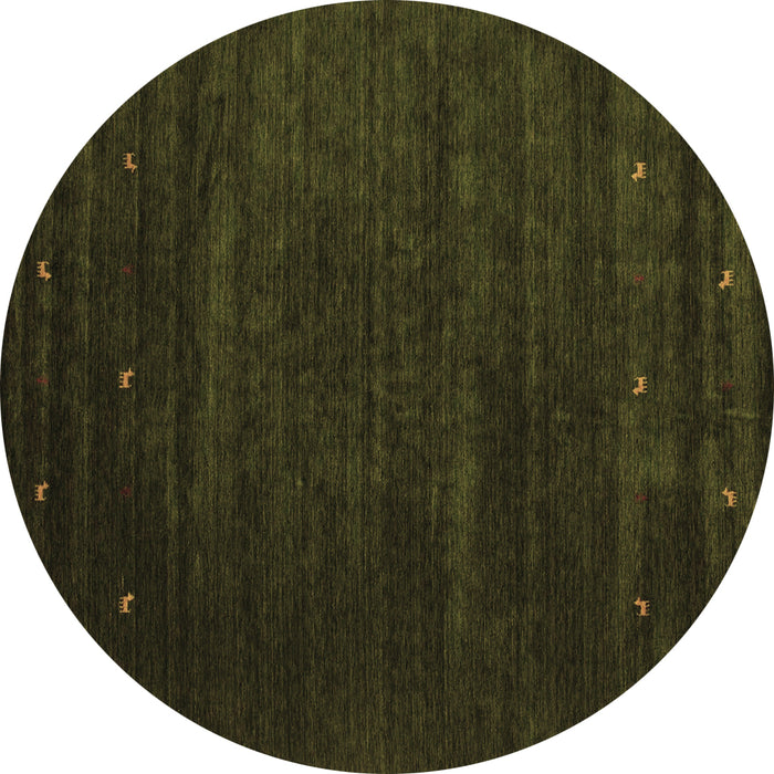 Round Abstract Brown Contemporary Rug, con899brn