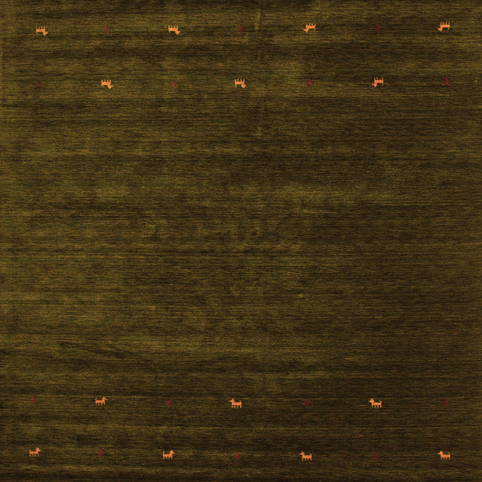 Serging Thickness of Abstract Orange Contemporary Rug, con899org