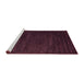 Sideview of Machine Washable Abstract Pink Contemporary Rug, wshcon899pnk