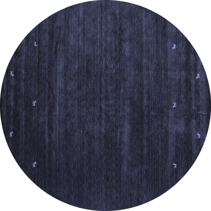 Round Machine Washable Abstract Blue Contemporary Rug, wshcon899blu