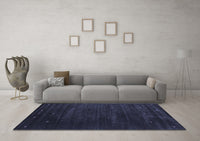 Machine Washable Abstract Blue Contemporary Rug, wshcon899blu
