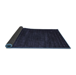 Sideview of Abstract Blue Contemporary Rug, con899blu