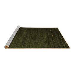 Sideview of Machine Washable Abstract Brown Contemporary Rug, wshcon899brn