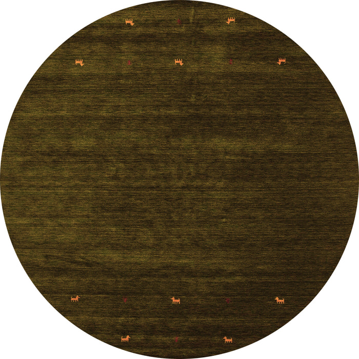 Square Abstract Orange Contemporary Rug, con899org