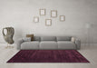 Machine Washable Abstract Pink Contemporary Rug in a Living Room, wshcon899pnk