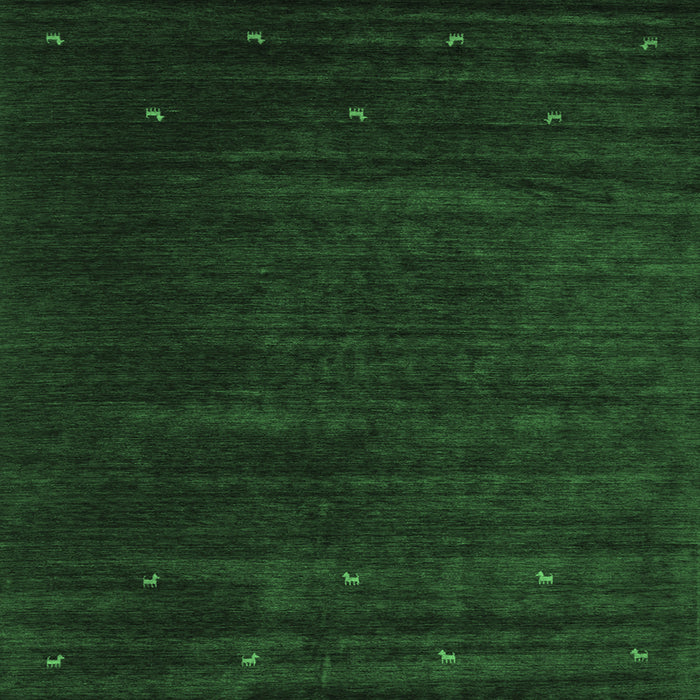 Square Abstract Emerald Green Contemporary Rug, con899emgrn