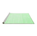 Sideview of Machine Washable Solid Emerald Green Modern Area Rugs, wshcon89emgrn