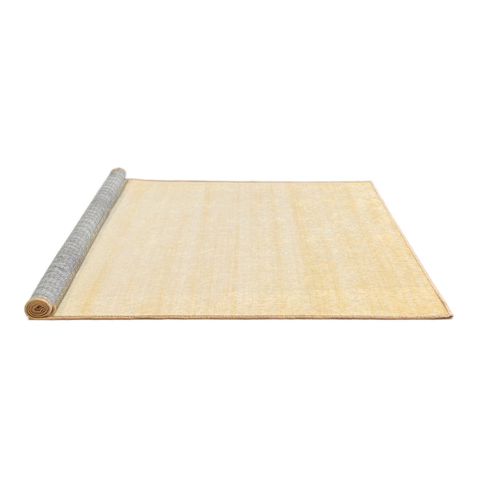 Sideview of Machine Washable Solid Brown Modern Rug, wshcon89brn