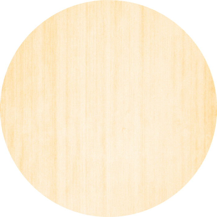 Round Machine Washable Solid Brown Modern Rug, wshcon89brn