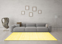 Machine Washable Solid Yellow Modern Rug, wshcon89yw