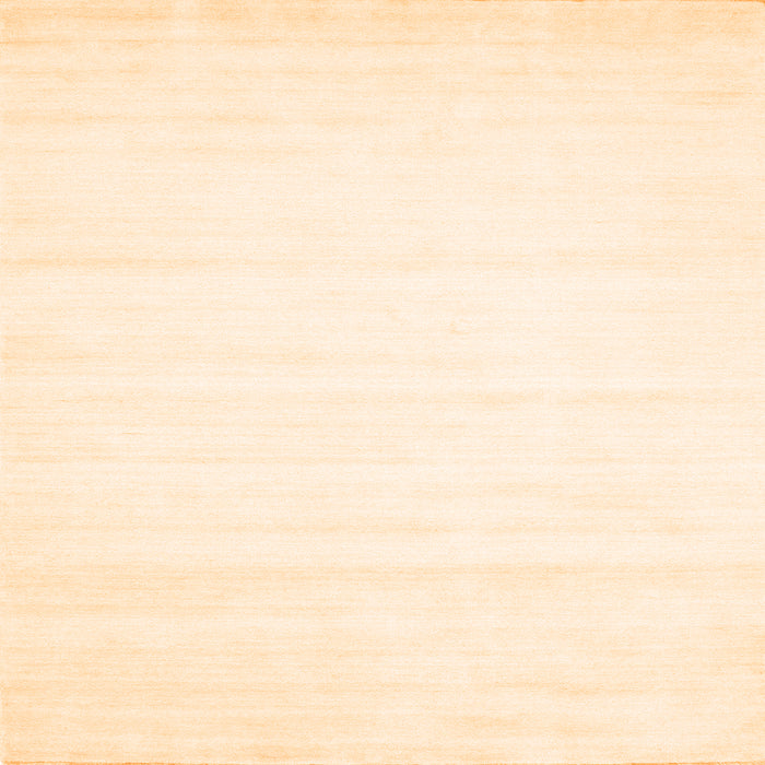 Round Machine Washable Solid Orange Modern Area Rugs, wshcon89org