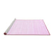 Sideview of Machine Washable Solid Pink Modern Rug, wshcon89pnk