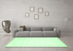 Machine Washable Solid Emerald Green Modern Area Rugs in a Living Room,, wshcon89emgrn