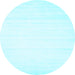 Round Solid Light Blue Modern Rug, con89lblu