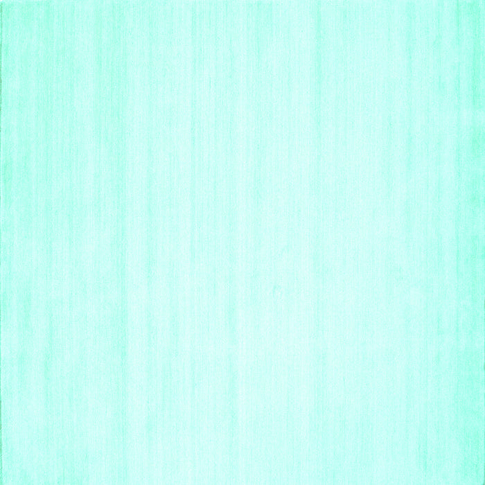 Square Solid Turquoise Modern Rug, con89turq