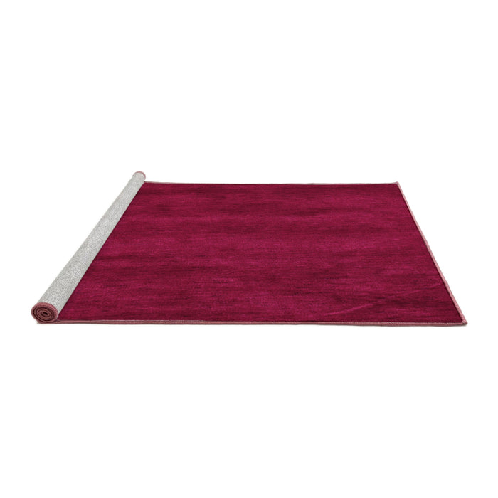 Sideview of Machine Washable Abstract Pink Contemporary Rug, wshcon8pnk