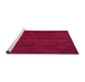 Sideview of Machine Washable Abstract Pink Contemporary Rug, wshcon8pnk