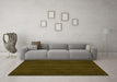 Machine Washable Abstract Green Contemporary Area Rugs in a Living Room,, wshcon8grn