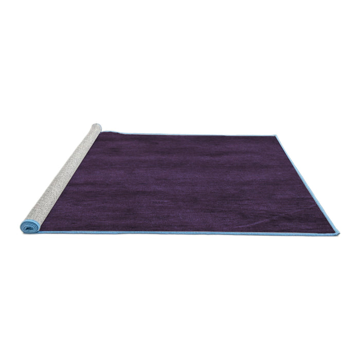 Sideview of Machine Washable Abstract Blue Contemporary Rug, wshcon8blu