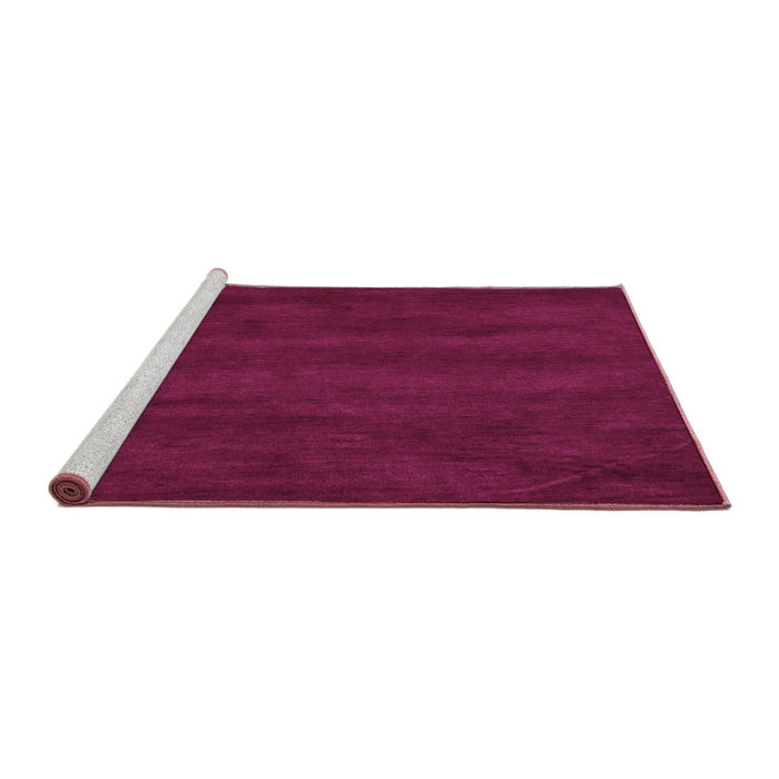 Sideview of Machine Washable Abstract Purple Contemporary Area Rugs, wshcon8pur