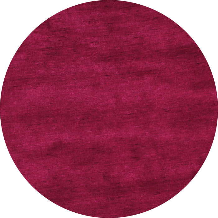 Round Machine Washable Abstract Pink Contemporary Rug, wshcon8pnk