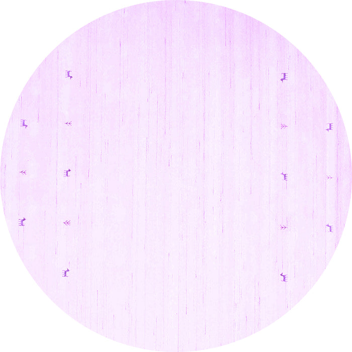 Round Solid Purple Modern Rug, con900pur