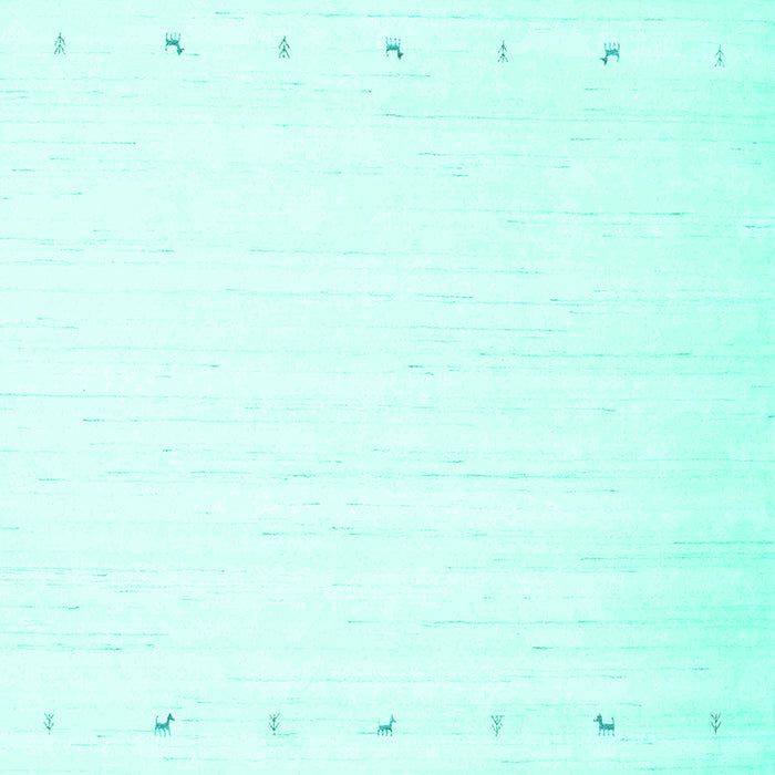 Machine Washable Solid Turquoise Modern Area Rugs, wshcon900turq