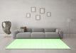 Machine Washable Solid Green Modern Area Rugs in a Living Room,, wshcon900grn