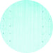 Round Solid Turquoise Modern Rug, con900turq