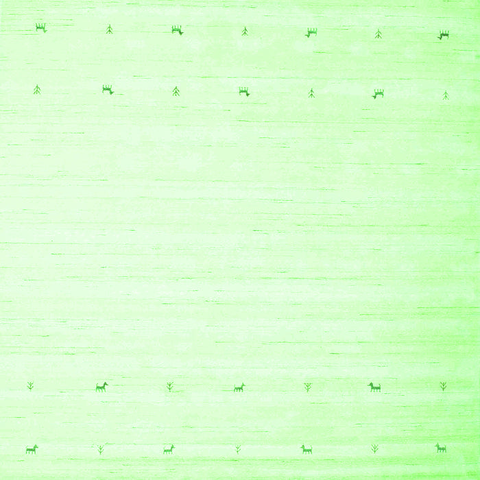 Serging Thickness of Solid Green Modern Rug, con900grn