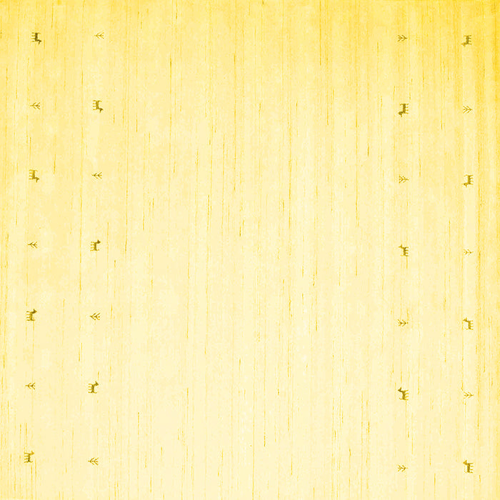 Square Machine Washable Solid Yellow Modern Rug, wshcon900yw