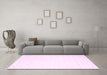 Machine Washable Solid Pink Modern Rug in a Living Room, wshcon900pnk