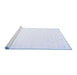 Sideview of Machine Washable Solid Blue Modern Rug, wshcon900blu