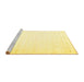 Sideview of Machine Washable Solid Yellow Modern Rug, wshcon900yw