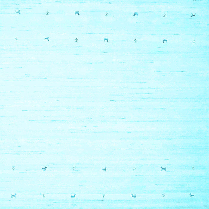 Square Solid Light Blue Modern Rug, con900lblu