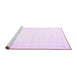 Sideview of Machine Washable Solid Purple Modern Area Rugs, wshcon900pur