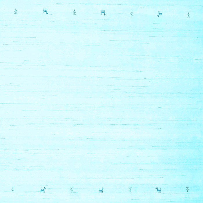 Solid Light Blue Modern Rug, con900lblu