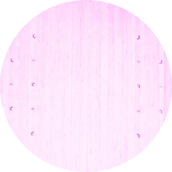 Round Solid Pink Modern Rug, con900pnk