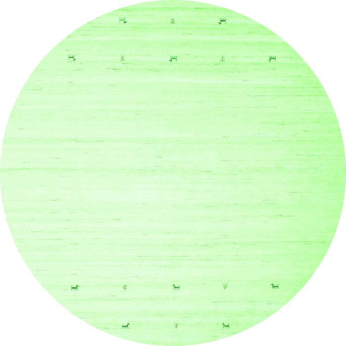 Square Solid Green Modern Rug, con901grn