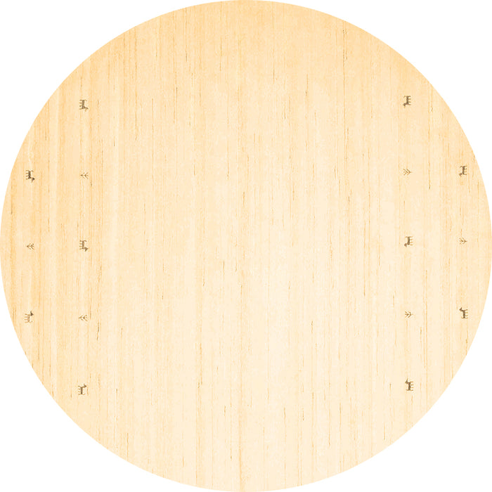 Round Machine Washable Solid Brown Modern Rug, wshcon901brn