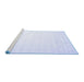 Sideview of Machine Washable Solid Blue Modern Rug, wshcon901blu