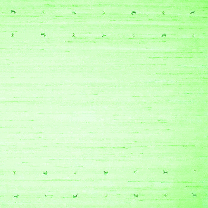 Serging Thickness of Solid Green Modern Rug, con901grn