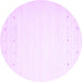 Round Solid Purple Modern Rug, con901pur