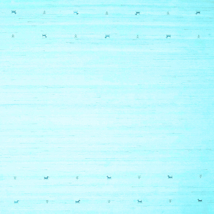 Square Solid Light Blue Modern Rug, con901lblu