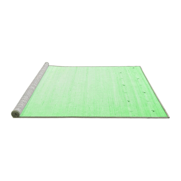 Sideview of Machine Washable Solid Emerald Green Modern Area Rugs, wshcon901emgrn