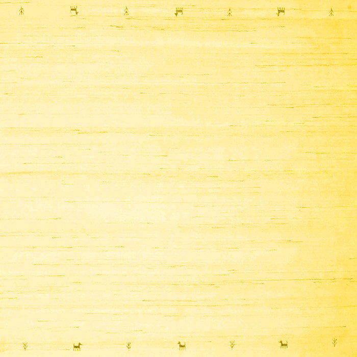 Machine Washable Solid Yellow Modern Rug, wshcon901yw