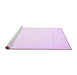 Sideview of Machine Washable Solid Purple Modern Area Rugs, wshcon901pur