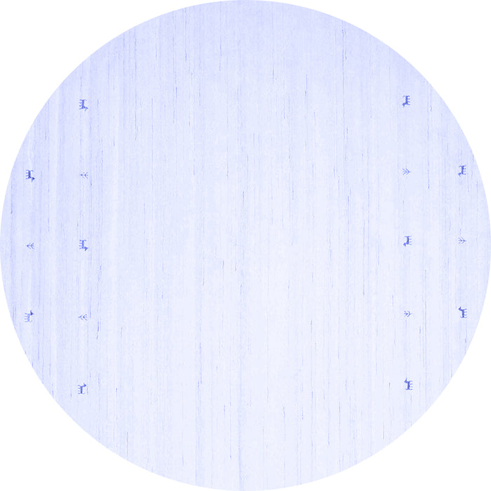 Round Solid Blue Modern Rug, con901blu