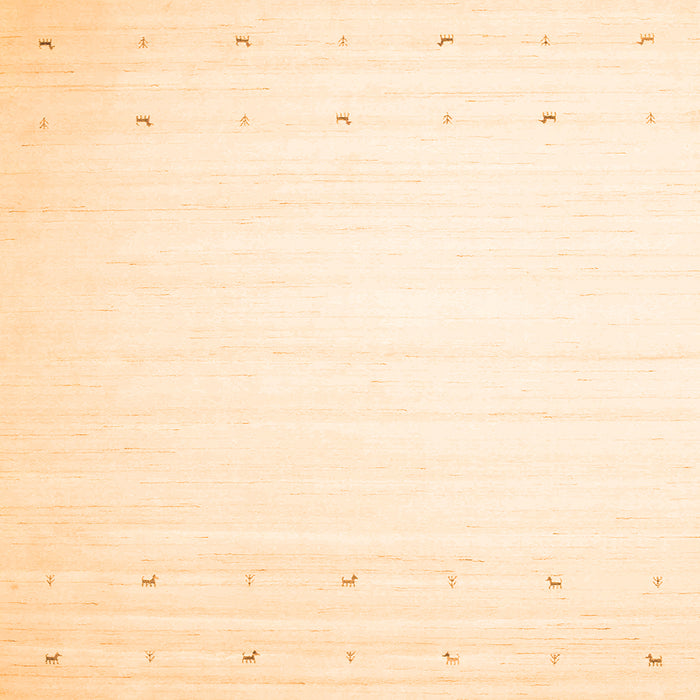 Round Machine Washable Solid Orange Modern Area Rugs, wshcon901org