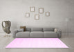 Machine Washable Solid Pink Modern Rug in a Living Room, wshcon901pnk